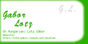 gabor lotz business card
